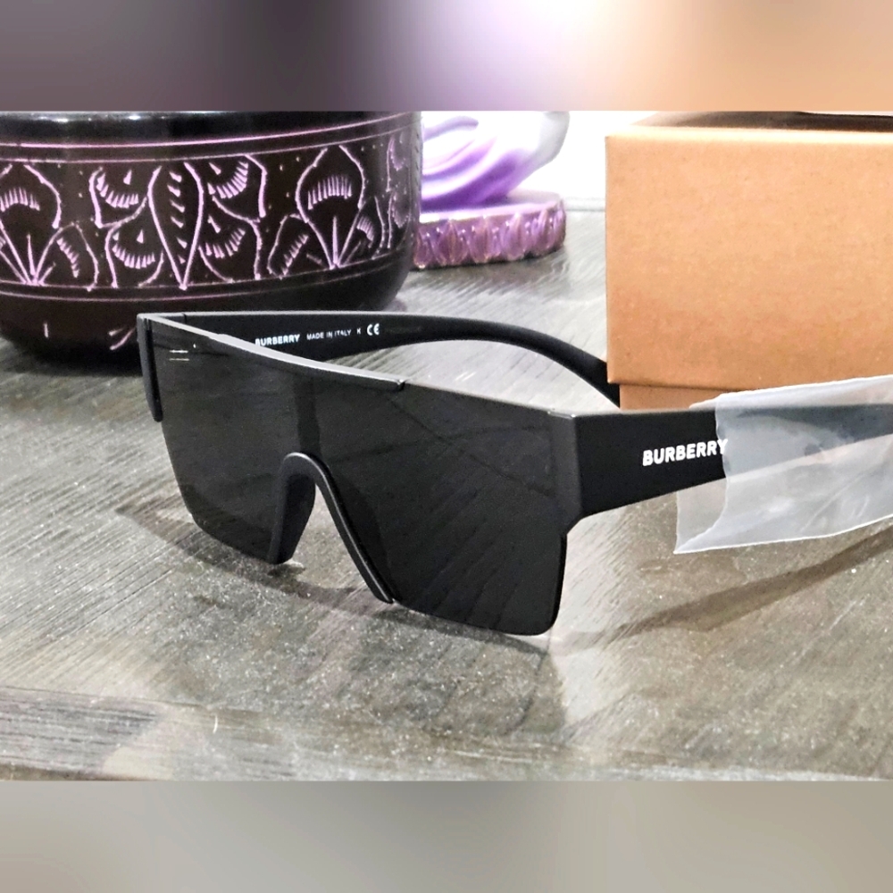 $314 NEW Burberry BE4291 - 3464 LOGO Shield Sunglasses in Mirror Lens - Picture 5 of 15